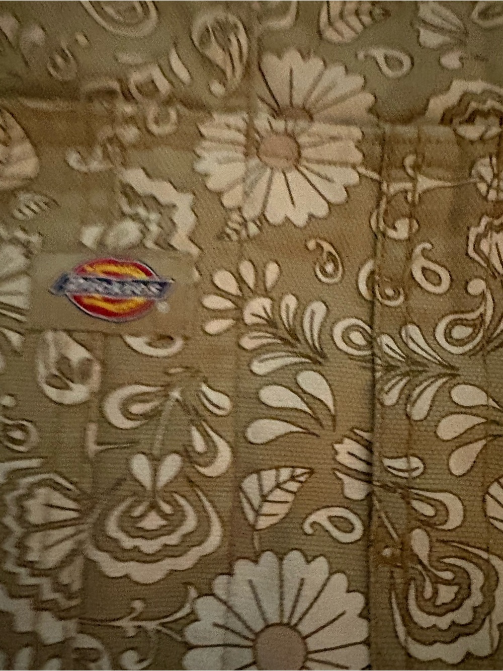 Dickies Taupe Floral Print Overalls Jumpsuit - Picture 2 of 5
